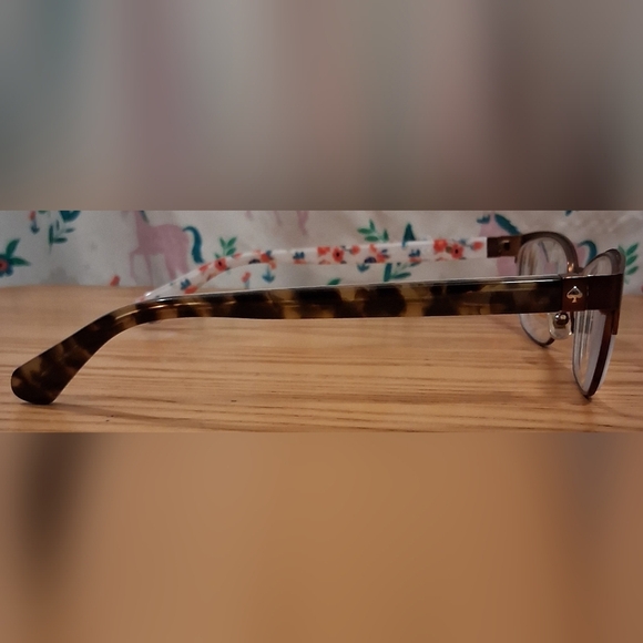 EUC Kate Spade Diandra Tortoise Cat Eye & Floral Reading Glasses Vision Frames - Picture 4 of 8